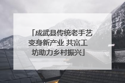 成武县传统老手艺变身新产业 共富工坊助力乡村振兴